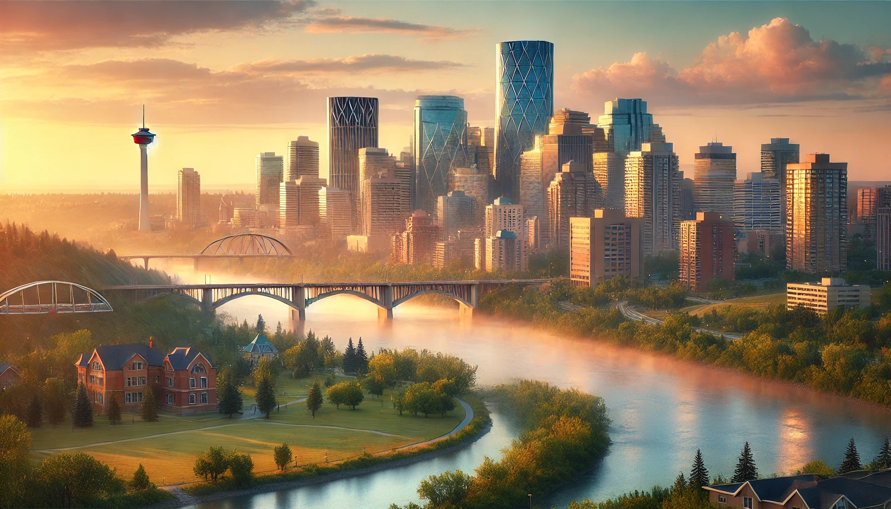 Edmonton Rehab skyline with modern high-rises